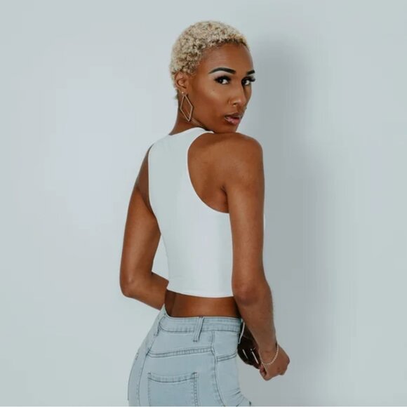 Klassy Network - Mesh Brami (Crop) - White - XS - NWOT - Picture 5 of 7